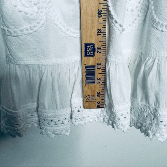 Toque de algodon White embroidered lace sleeveless dress Made in Peru Size 24 - Picture 15 of 15